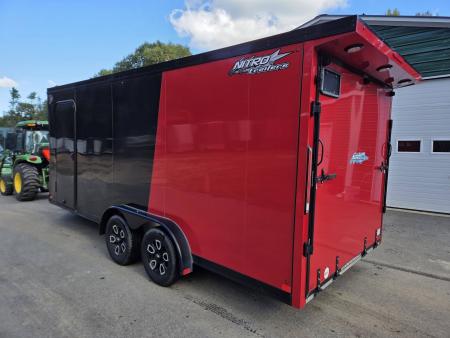 Used 2024 Nitro 7.5x18 aluminum cargo trailer with black out trim package Cargo / Enclosed Trailer
