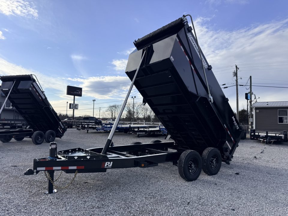 New 2027 PJ Trailers 7X14 (4FT WALL) 5 STAGE TELESCOPIC DUMP TRAILER 15400 GVWR Dump Trailer