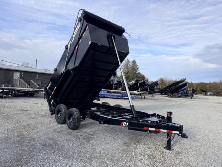 New 2027 PJ Trailers 7X14 (4FT WALL) 5 STAGE TELESCOPIC DUMP TRAILER 15400 GVWR Dump Trailer