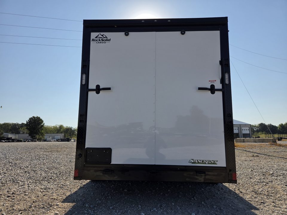 New 2027 Rock Solid 7X16 TANDEM 7K CARGO W/BLACKOUT TRIM .080 EXTERIOR 7' HEIGHT & RAMP DOOR