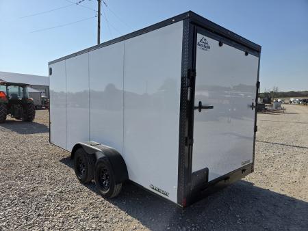 New 2027 Rock Solid 7X16 TANDEM 7K CARGO W/BLACKOUT TRIM .080 EXTERIOR 7' HEIGHT & RAMP DOOR