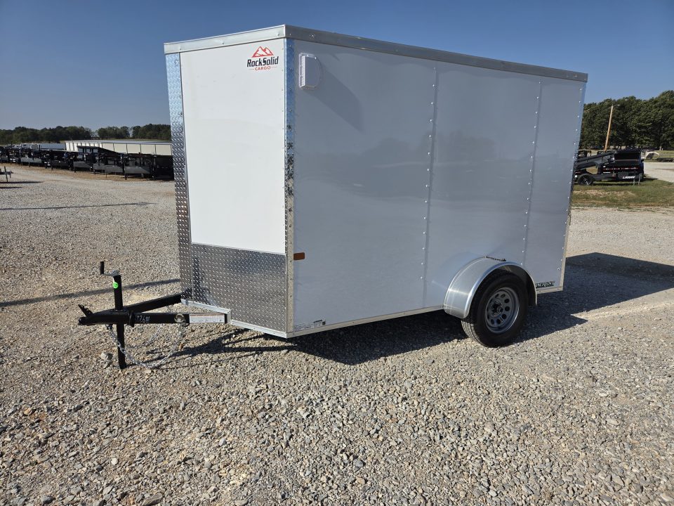 New 2027 Rock Solid 6x10 Single Axle Cargo W/ .080 Exterior, Ramp Door & 6'6 HEIGHT