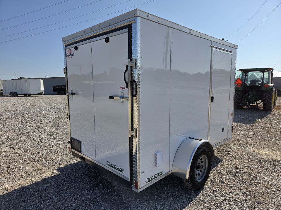 New 2027 Rock Solid 6x10 Single Axle Cargo W/ .080 Exterior, Ramp Door & 6'6 HEIGHT