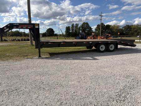 Used 2022 Trailerman GOOSENECK FLATBED Flatbed Trailer 102X25 3 RAMP