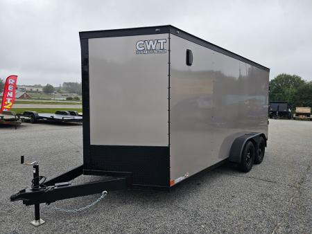 New 2026 COVERED WAGON 7X16 TANDEM AXLE ENCLOSED TRAILER WITH BLACKOUT PACKAGE