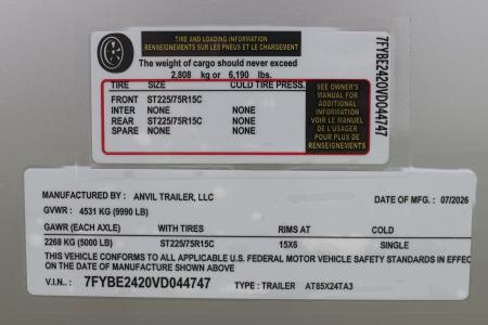 New 2027 8.5X24 Anvil Cargo Trailer