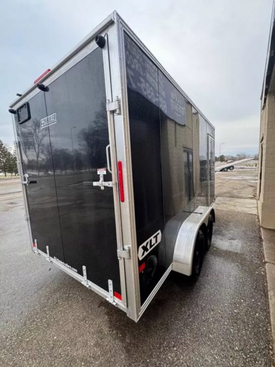 New 2027 ALCOM 7x14 All Aluminum Extra Height Cargo / Enclosed Trailer