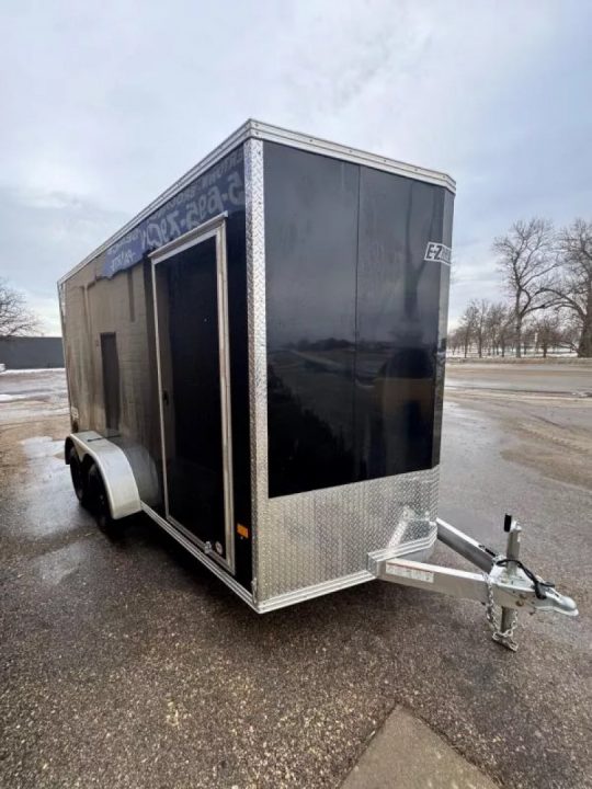 New 2027 ALCOM 7x14 All Aluminum Extra Height Cargo / Enclosed Trailer