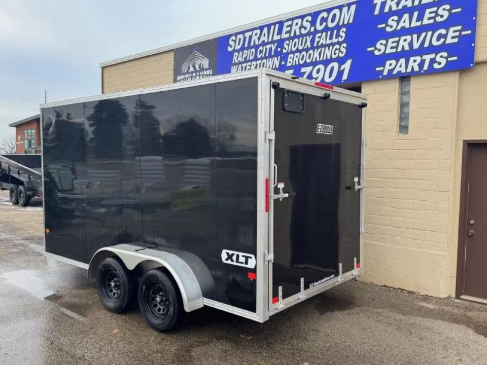 New 2027 ALCOM 7x14 All Aluminum Extra Height Cargo / Enclosed Trailer