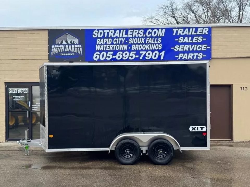 New 2027 ALCOM 7x14 All Aluminum Extra Height Cargo / Enclosed Trailer