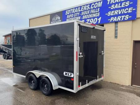 New 2027 ALCOM 7x14 All Aluminum Extra Height Cargo / Enclosed Trailer