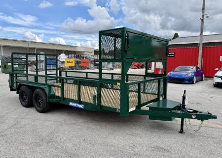 New 2027 Sure-Trac 7x16 7K 2' Mesh Side Tube Top Utility Trailer