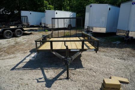 New 2027 MEB 77x12 Angle Frame Utility Trailer w/Gate