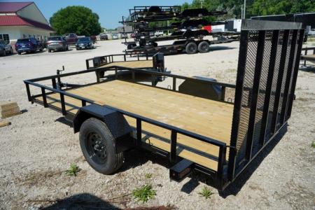 New 2027 MEB 77x12 Angle Frame Utility Trailer w/Gate