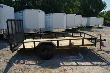 New 2027 MEB 77x12 Angle Frame Utility Trailer w/Gate