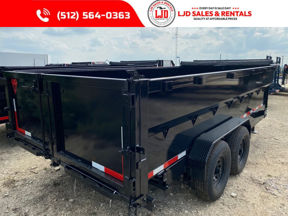 New 2027 Texas Pride - 16'x3' Dump Trailer- Tarp - 16K GVWR - Spreader - Ramps
