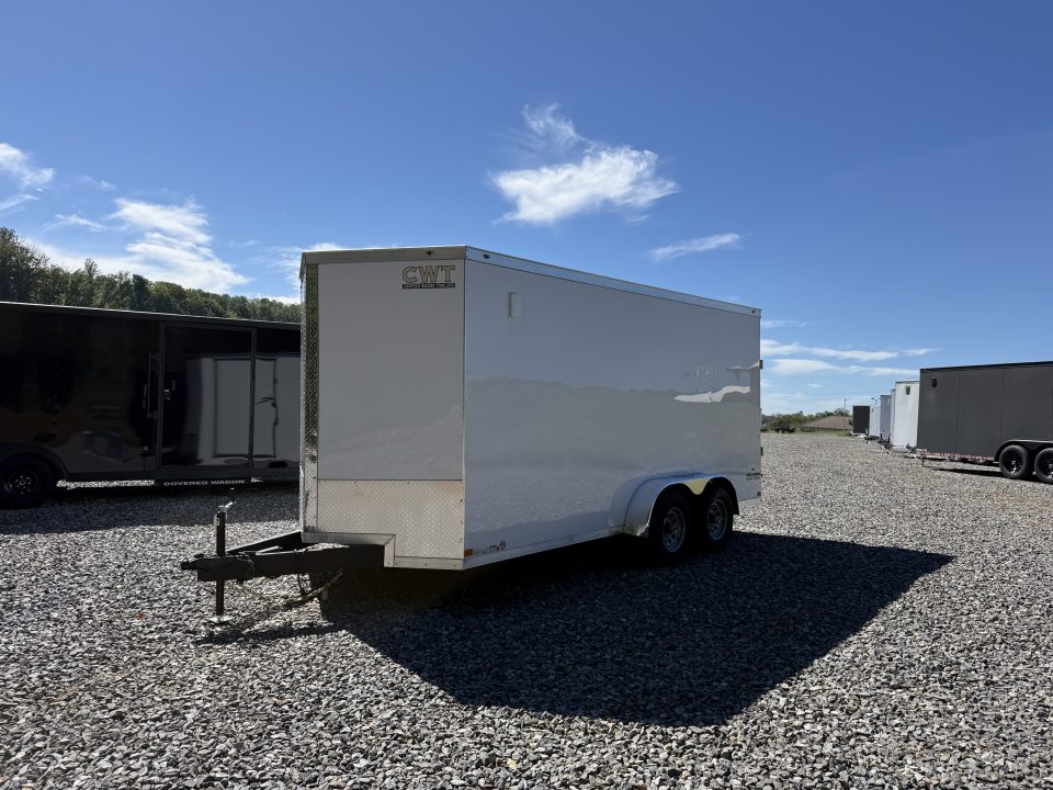 New 2027 Covered Wagon Trailers 7X16 TA3 7' INT HEIGHT POLY SIDE DOOR BAR Cargo / Enclosed Trailer