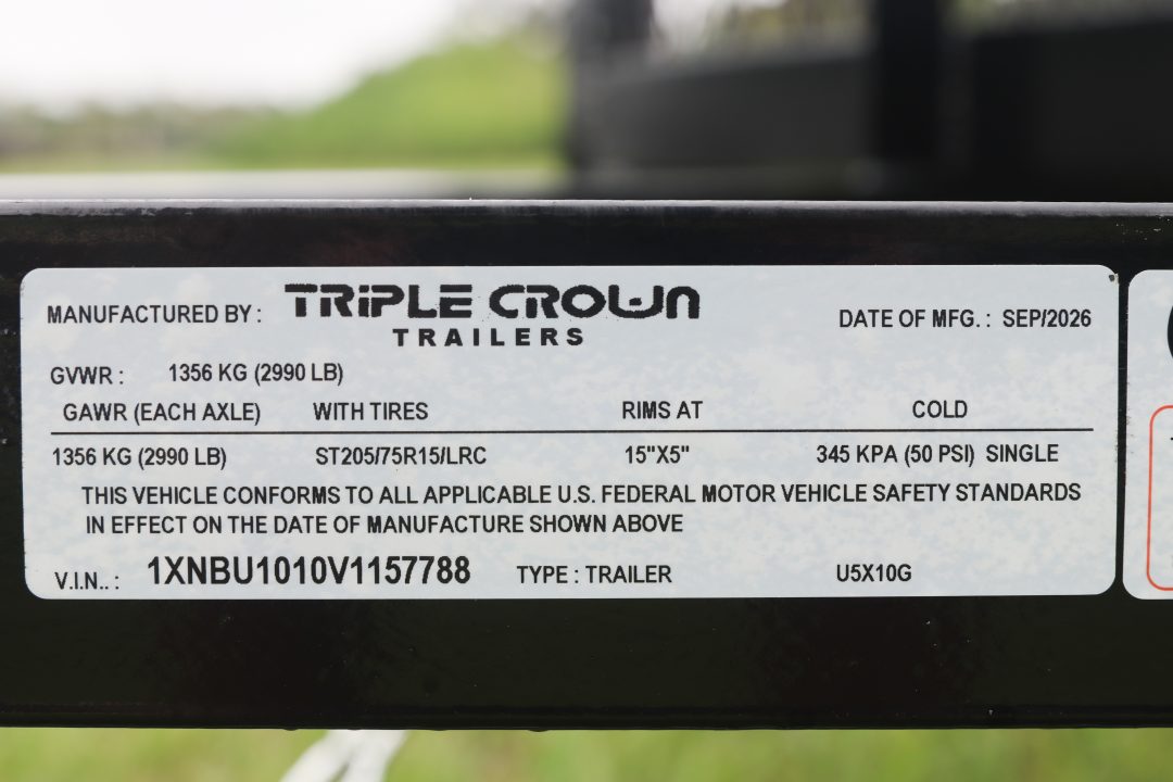 New 2027 5X10 Triple Crown UTILITY Trailer