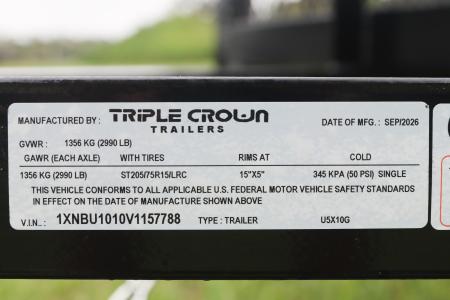 New 2027 5X10 Triple Crown UTILITY Trailer