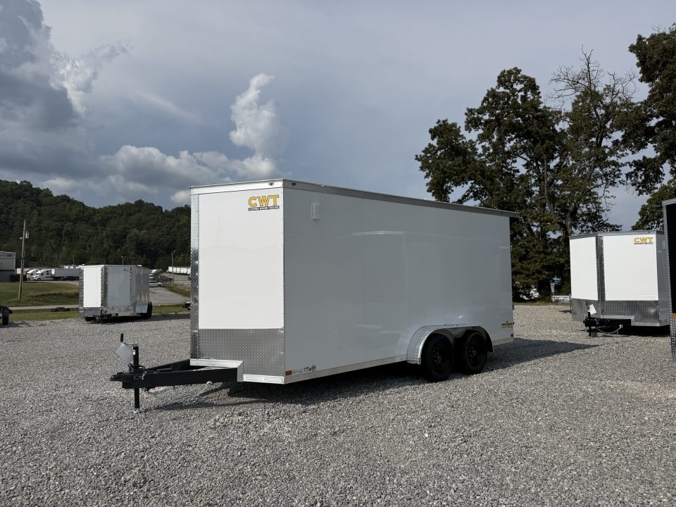 New 2027 Covered Wagon Trailers 7X16 TA2 7' INT HEIGHT SPOILER POLY Cargo / Enclosed Trailer
