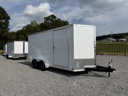 New 2027 Covered Wagon Trailers 7X16 TA2 7' INT HEIGHT SPOILER POLY Cargo / Enclosed Trailer