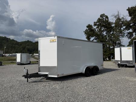 New 2027 Covered Wagon Trailers 7X16 TA2 7' INT HEIGHT SPOILER POLY Cargo / Enclosed Trailer