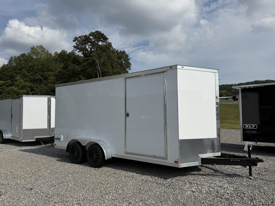 New 2027 Covered Wagon Trailers 7X16 TA2 7' INT HEIGHT DOUBLE DOORS POLY Cargo / Enclosed Trailer