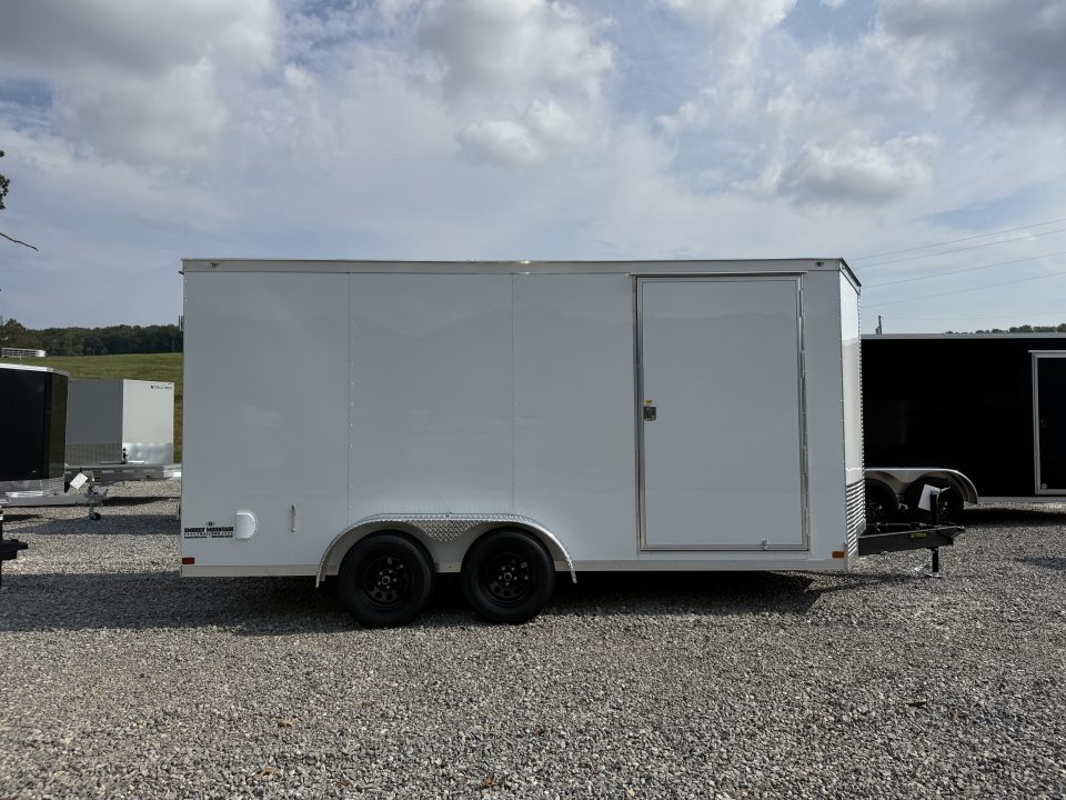 New 2027 Covered Wagon Trailers 7X16 TA2 7' INT HEIGHT DOUBLE DOORS POLY Cargo / Enclosed Trailer