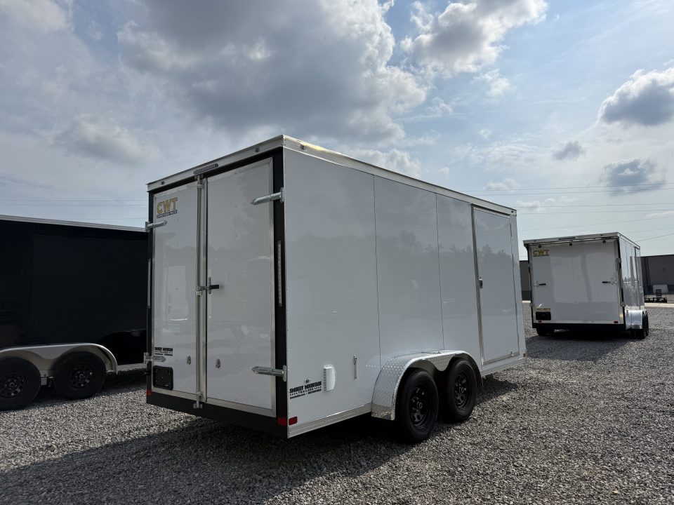 New 2027 Covered Wagon Trailers 7X16 TA2 7' INT HEIGHT DOUBLE DOORS POLY Cargo / Enclosed Trailer
