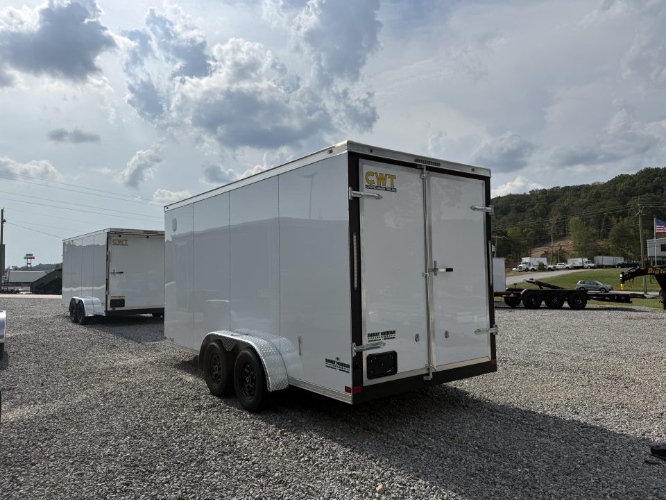 New 2027 Covered Wagon Trailers 7X16 TA2 7' INT HEIGHT DOUBLE DOORS POLY Cargo / Enclosed Trailer