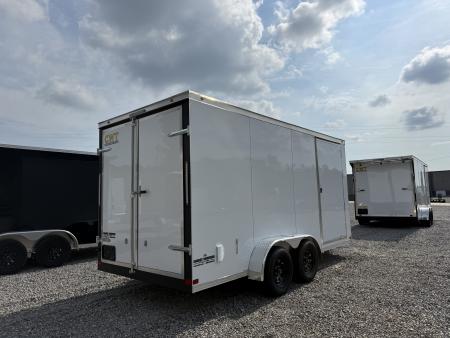 New 2027 Covered Wagon Trailers 7X16 TA2 7' INT HEIGHT DOUBLE DOORS POLY Cargo / Enclosed Trailer
