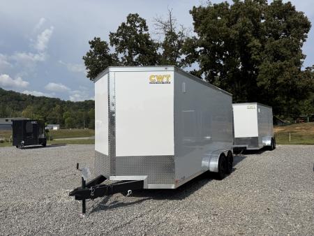New 2027 Covered Wagon Trailers 7X16 TA2 7' INT HEIGHT DOUBLE DOORS POLY Cargo / Enclosed Trailer