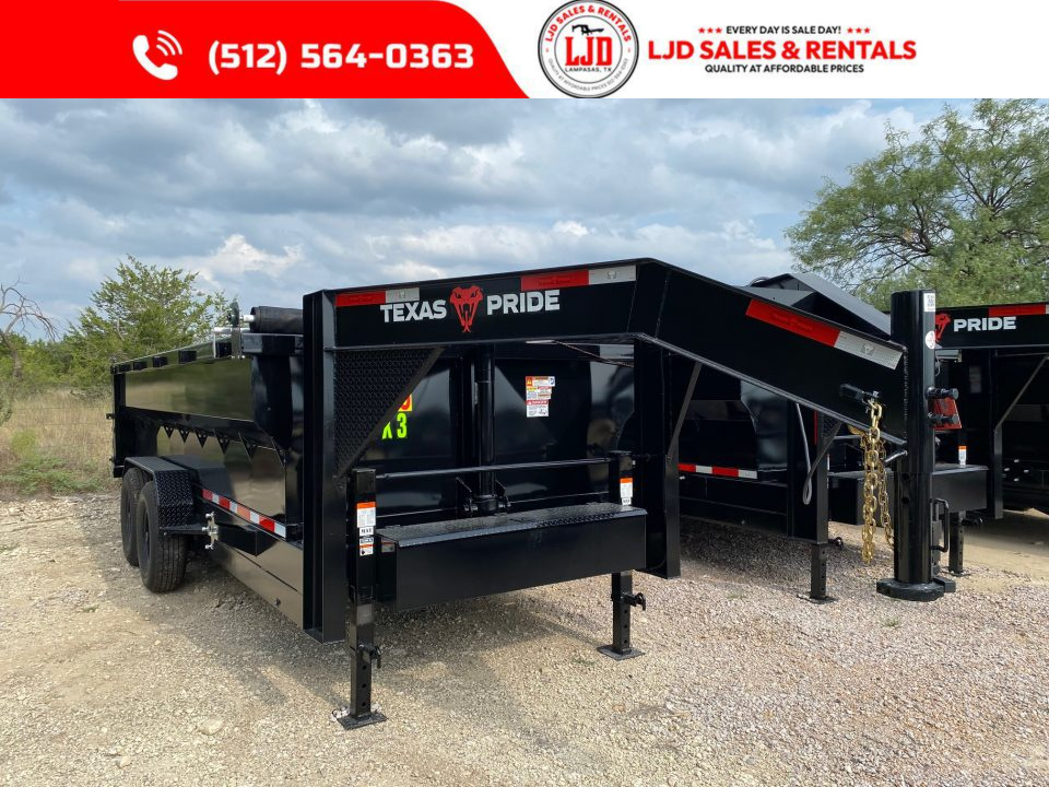 New 2027 Texas Pride - 16'x3' - Tarp - 16K GVWR - Spreader - Ramps - Dump Trailer