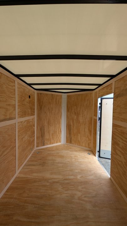New 2027 Homesteader 7x12 Intrepid V-Nose Cargo Trailer w/ Ramp Door & BRAKES (84" INSIDE)