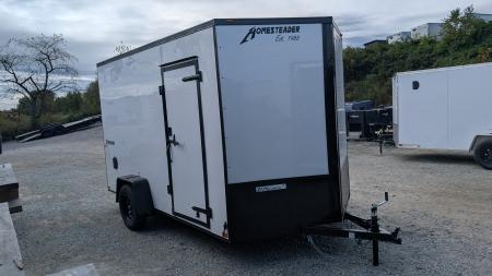New 2027 Homesteader 7x12 Intrepid V-Nose Cargo Trailer w/ Ramp Door & BRAKES (84  INSIDE)