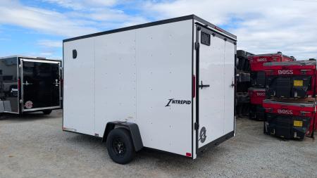 New 2027 Homesteader 7x12 Intrepid V-Nose Cargo Trailer w/ Ramp Door & BRAKES (84" INSIDE)