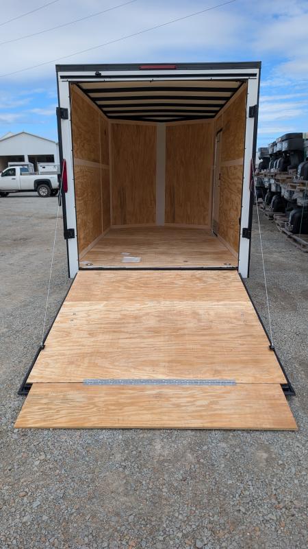 New 2027 Homesteader 7x12 Intrepid V-Nose Cargo Trailer w/ Ramp Door & BRAKES (84" INSIDE)