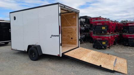 New 2027 Homesteader 7x12 Intrepid V-Nose Cargo Trailer w/ Ramp Door & BRAKES (84" INSIDE)