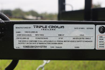 New 2027 5X8 Triple Crown Utility Trailer