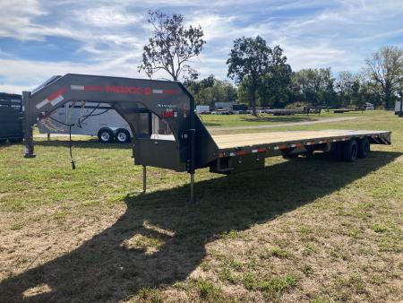 New 2027 MAXX-D 102x36 TANDEM 25.9K GN W/ MAX RAMPS, HYDROJACKS, DISC BRAKES & WIRELESS REMOTE Flatbed Trailer