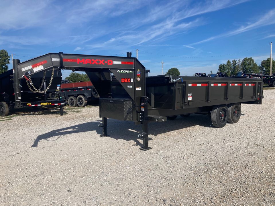 New 2027 MAXX-D 96X16 TANDEM 17.5K GN DECKOVER DUMP W/ 24" FOLD DOWN SIDES, SLIDE IN RAMPS & WIRELESS REMOTE Dump Trailer