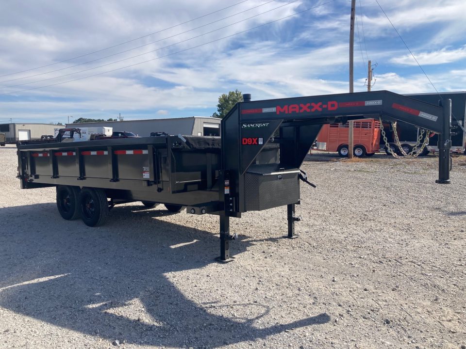 New 2027 MAXX-D 96X16 TANDEM 17.5K GN DECKOVER DUMP W/ 24" FOLD DOWN SIDES, SLIDE IN RAMPS & WIRELESS REMOTE Dump Trailer