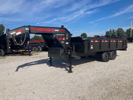 New 2027 MAXX-D 96X16 TANDEM 17.5K GN DECKOVER DUMP W/ 24  FOLD DOWN SIDES, SLIDE IN RAMPS & WIRELESS REMOTE Dump Trailer