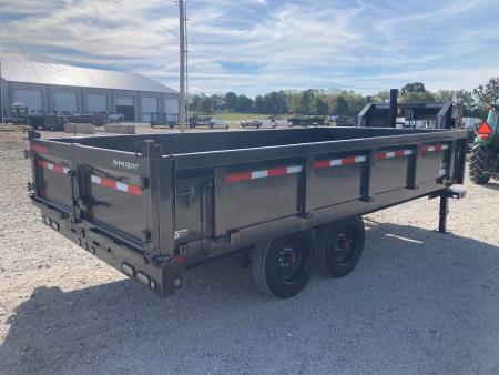 New 2027 MAXX-D 96X16 TANDEM 17.5K GN DECKOVER DUMP W/ 24" FOLD DOWN SIDES, SLIDE IN RAMPS & WIRELESS REMOTE Dump Trailer