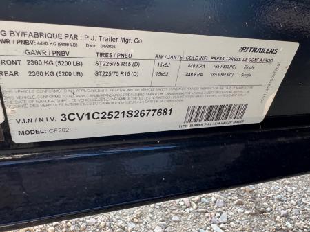 New 2025 PJ Trailers 20' CE Equipment Equipment Trailer