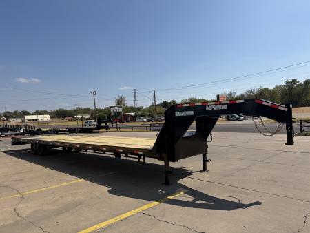 New #144780 2026 MP CUSTOMS 40 X 102 TANDEM AXLE 14K FLATBED GOOSENECK W/ MAXX RAMPS