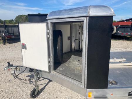 Used 2024 Aluma 82X22 TANDEM 9.9K ALUMINUM CARHAULER W/ ALUM FLOOR, IN FLOOR LIGHTS, ROCK SHIELD & SLIDE IN RAMPS Car Hauler