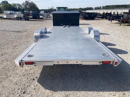 Used 2024 Aluma 82X22 TANDEM 9.9K ALUMINUM CARHAULER W/ ALUM FLOOR, IN FLOOR LIGHTS, ROCK SHIELD & SLIDE IN RAMPS Car Hauler