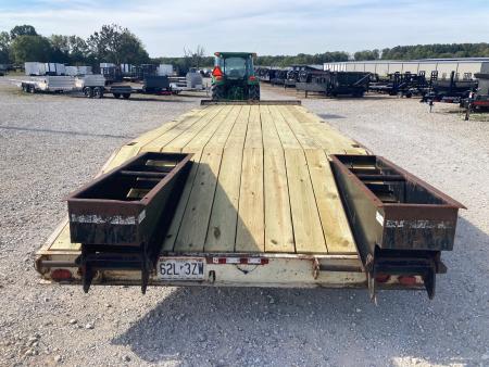 Used 1984 Trail King 102X24 TANDEM 25K PINTLE W/ FLIP OVER RAMPS Deckover Trailer