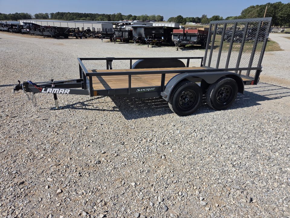 New 2027 Lamar 77X12 TANDEM 7K TUBETOP UTILITY W/4' SPRING GATE